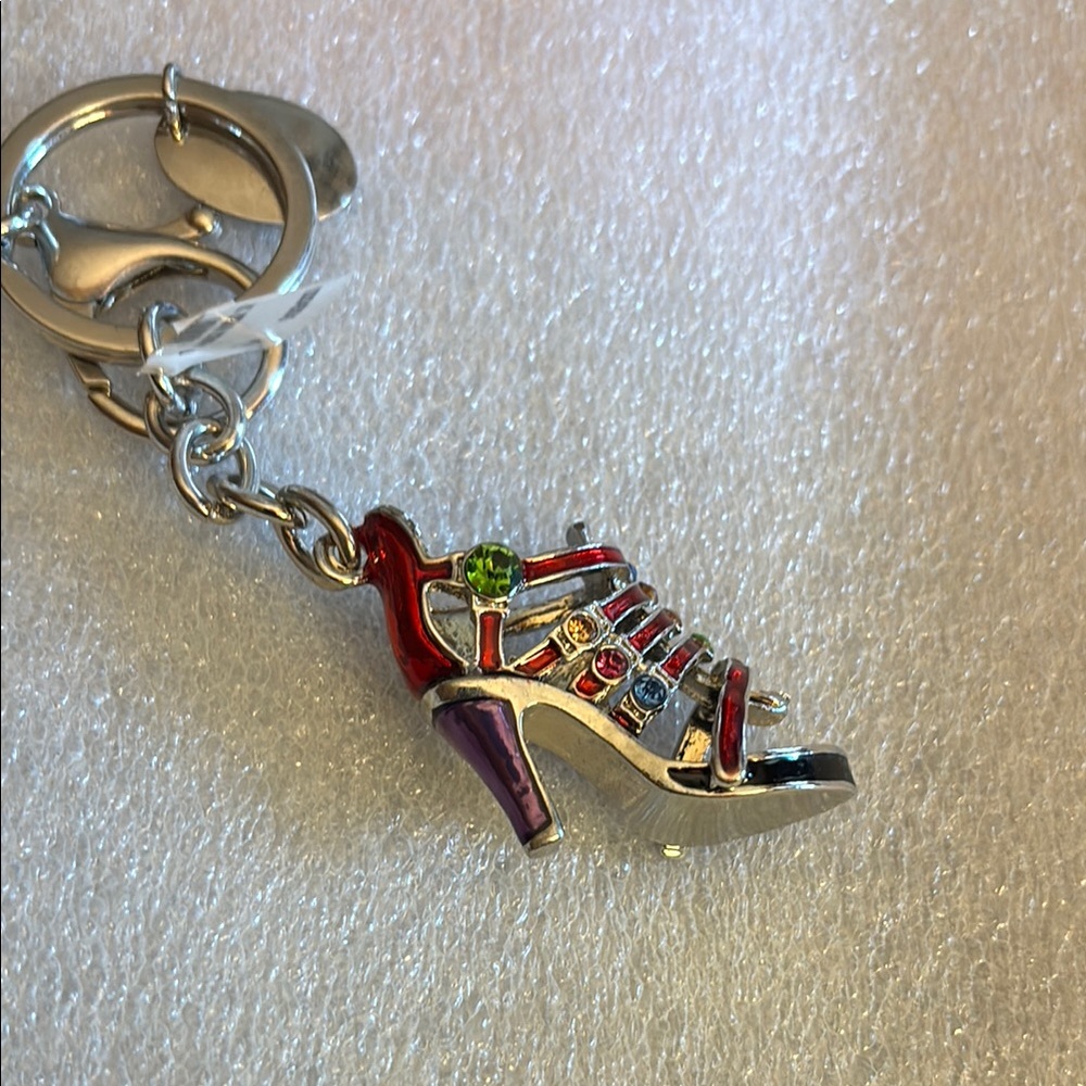 Red and Silver High Heel Keychain